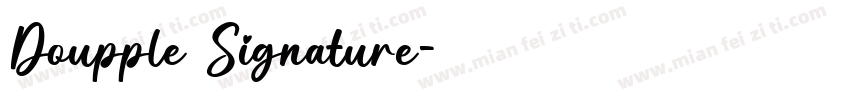 Doupple Signature字体转换